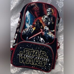 Star Wars The Force Awakens Black and Red Backpack Disney